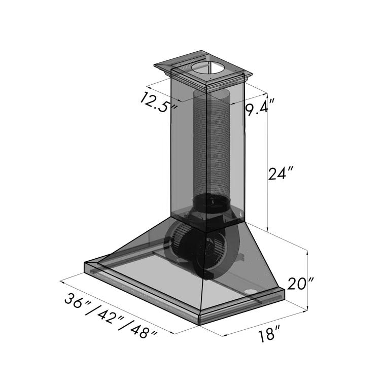 ZLINE ZLINE 30 in. Convertible Vent Wooden Wall Mount Range Hood in Antigua & Walnut KBRR-30