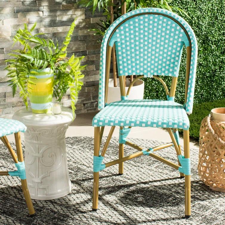 Casidy Polyethylene (PE) Wicker Wicker Outdoor Dining Side Chair