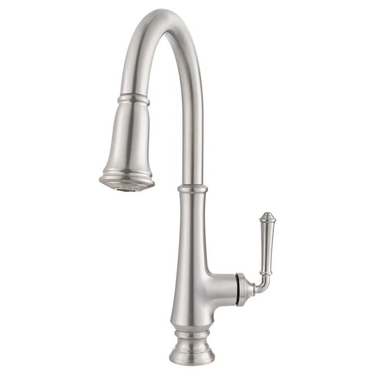 Delancey Pull Down Single Handle Kitchen Faucet With Accessories