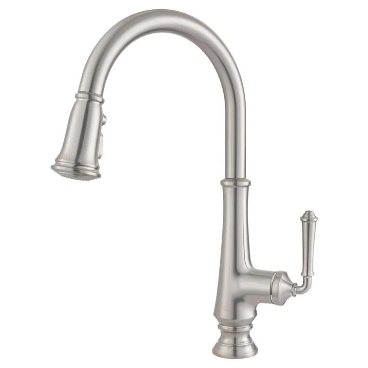 Delancey Pull Down Single Handle Kitchen Faucet With Accessories