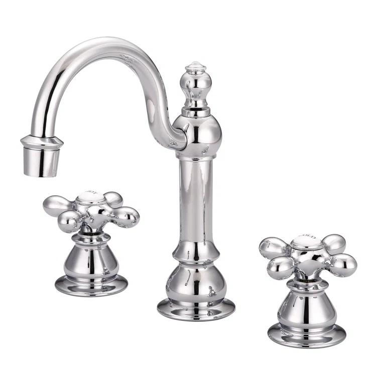 Vintage Widespread 2-handle Bathroom Faucet with Drain Assembly