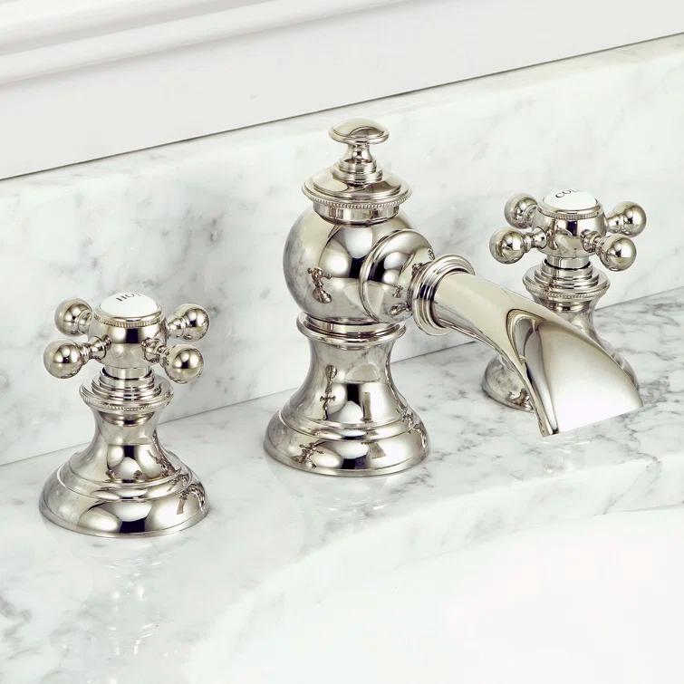 Modern Classic Widespread Bathroom Faucet with Drain Assembly