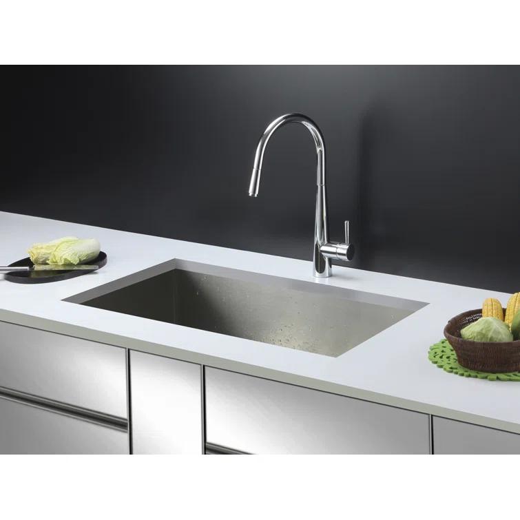 Nesta 32'' L Undermount Single Bowl Stainless Steel Kitchen Sink