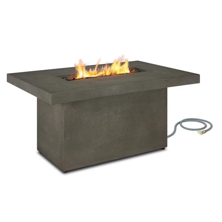 Ventura Rectangle Chat Height Gas Fire Table by Real Flame