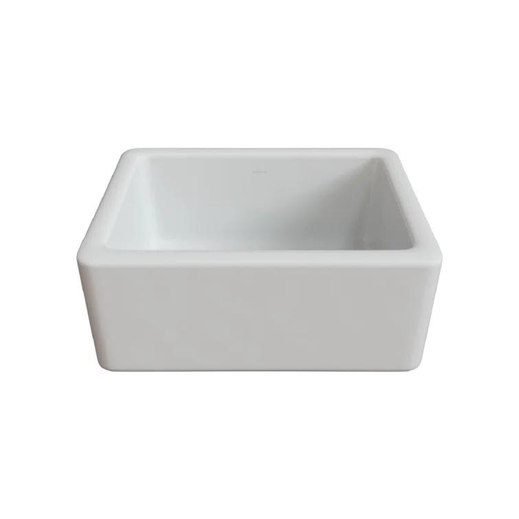 24'' L Farmhouse / Apron Single Bowl Fireclay Kitchen Sink
