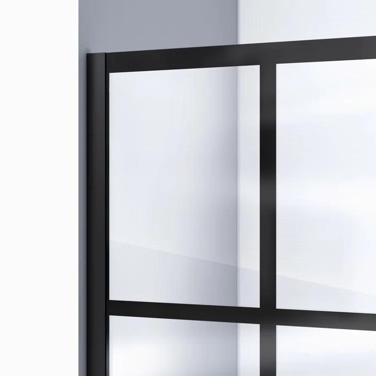 Unidoor Toulon Frameless 51.88" x 72" Rectangle Hinged Shower Enclosure