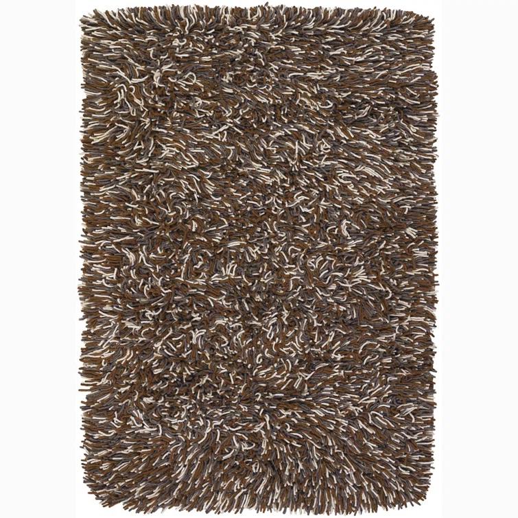 Handwoven Luxe Gray Shag Wool Rug 7'9" x 10'6"