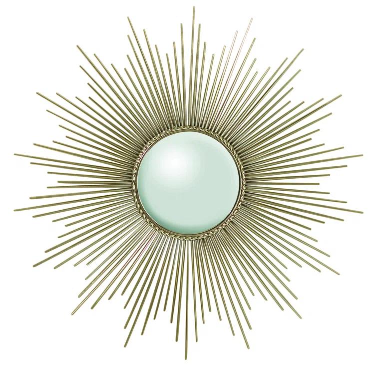 Sunburst Mirror-Nickel w/Security HDWE