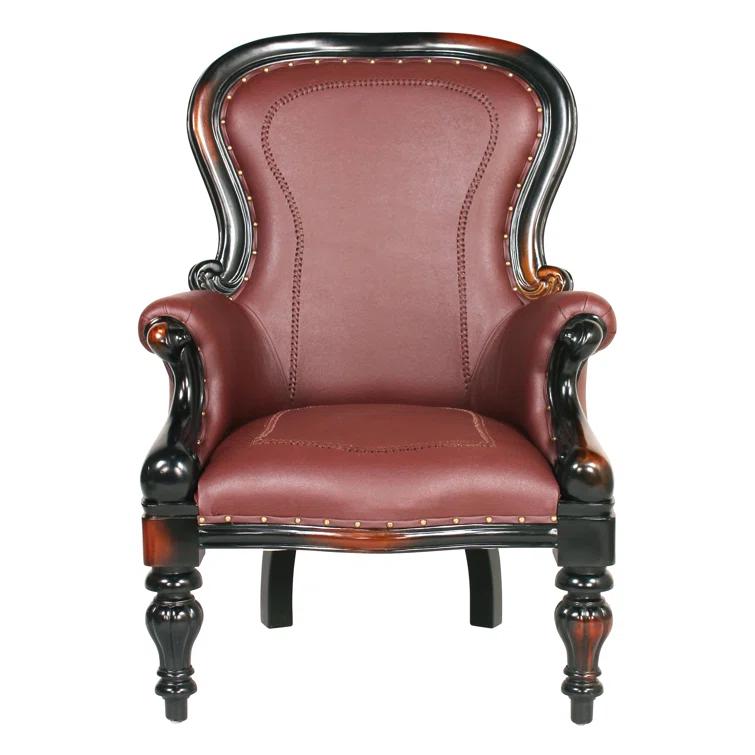 Design Toscano Victorian Faux Leather Armchair