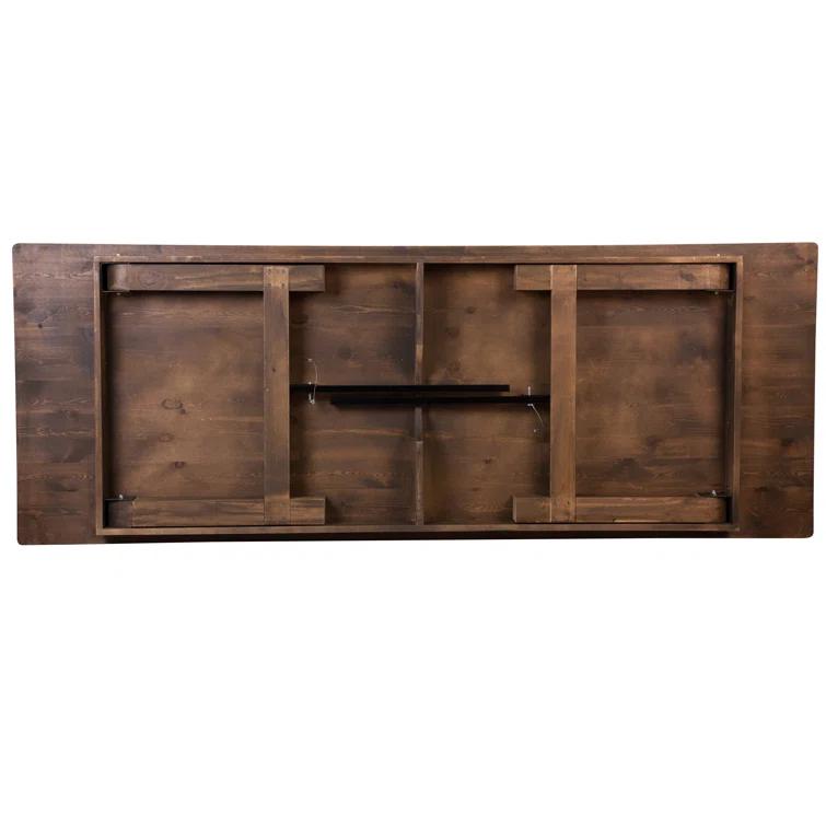 Montana 9' x 40" Folding Farmhouse Dining Table with 12 Cross Back Chairs