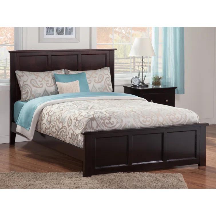 Madison Solid Wood Low Profile Platform Bed with Matching Footboard