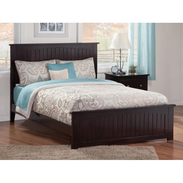 Nantucket Low Profile Solid Wood Platform Bed with Matching Footboard