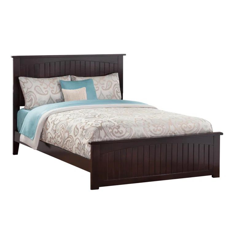 Nantucket Low Profile Solid Wood Platform Bed with Matching Footboard