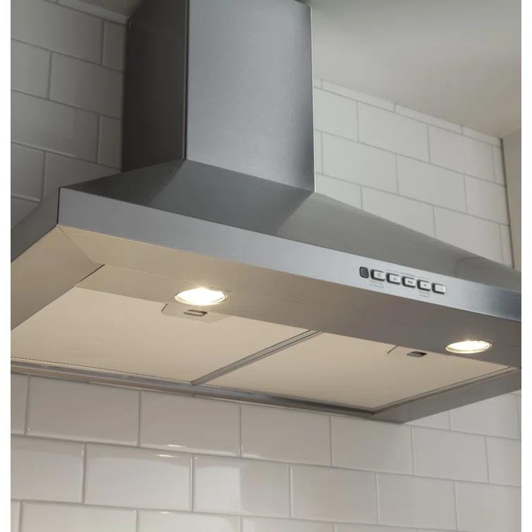 30" 350 CFM Convertible Wall Mount Range Hood with Night light