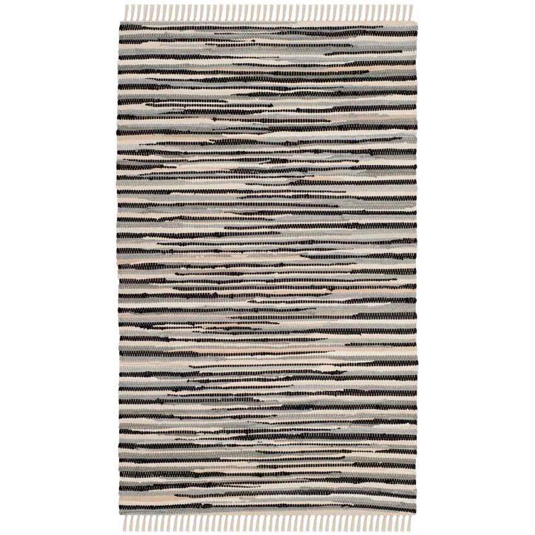Fales Rag Rug Hand Woven Cotton Striped Rug