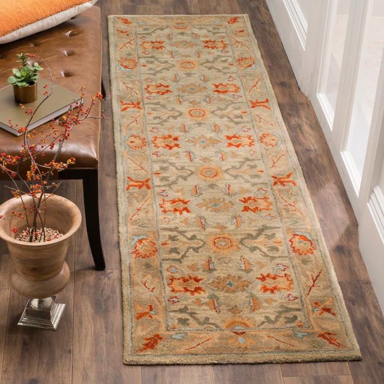 Antiquity AT63 Hand Tufted Runner Rug - Beige/Multi - 2'3"x8' - Safavieh.