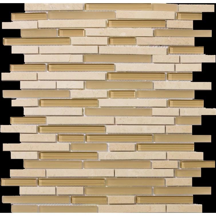 Lucente™ 12" x 13" Mixed Material Mosaic Tile