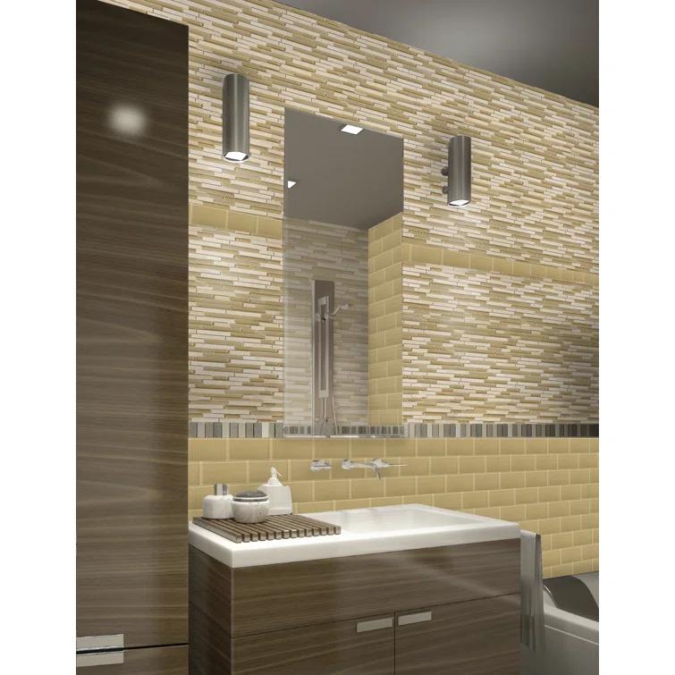 Lucente™ 12" x 13" Mixed Material Mosaic Tile