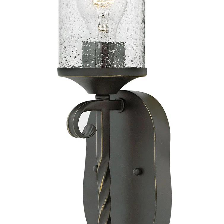 Casa 1-Light Wall Sconce with Clear Seedy Glass Shade