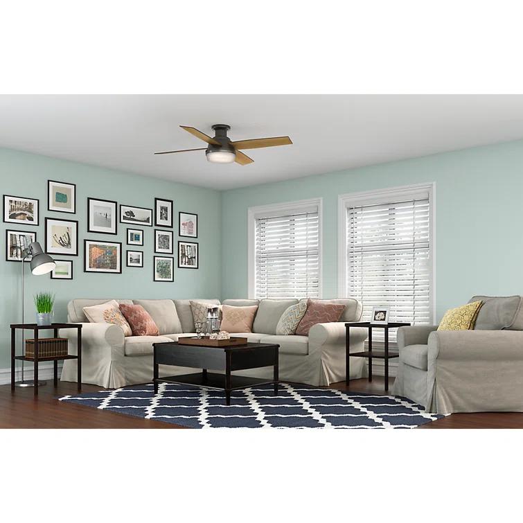 Dempsey 52" 4 - Blade Contemporary Indoor Ceiling Fan with Lights and Remote