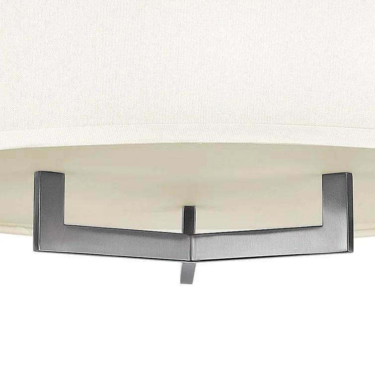 Hampton 3 - Light Shaded Drum Semi Flush Mount