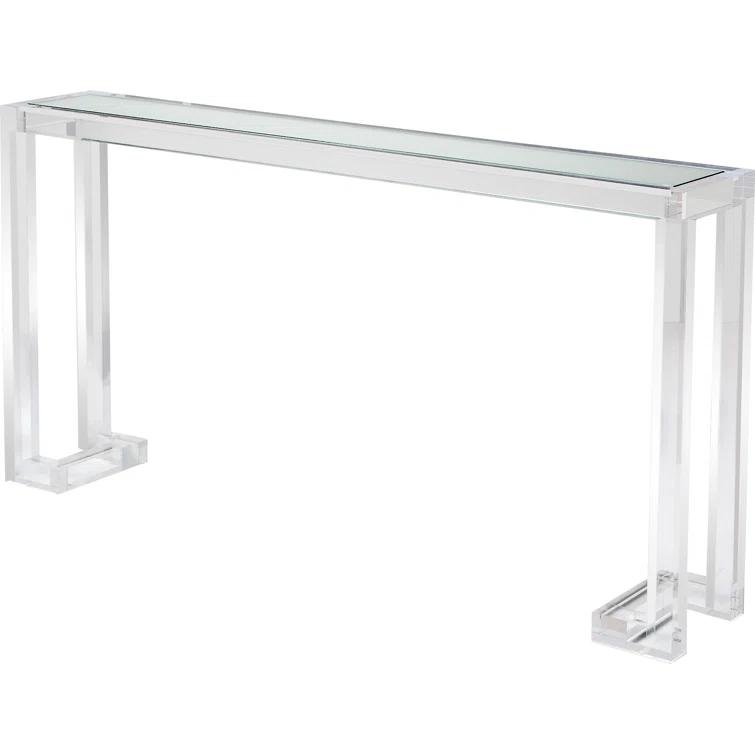 Ava Glass Top Console Table