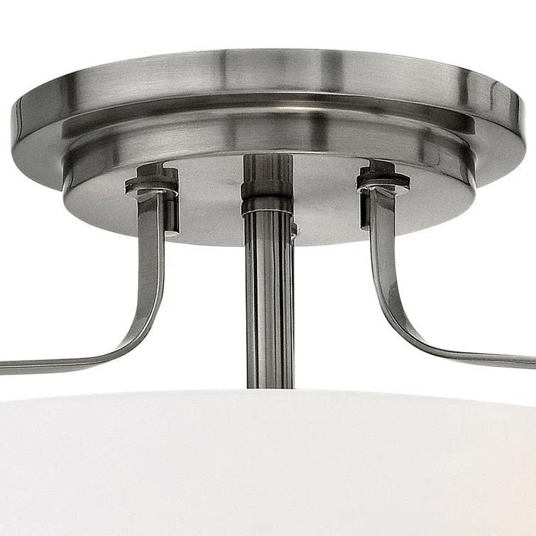 Harper 14.5-in 3-Light Semi-Flush Mount Retro Ceiling Light