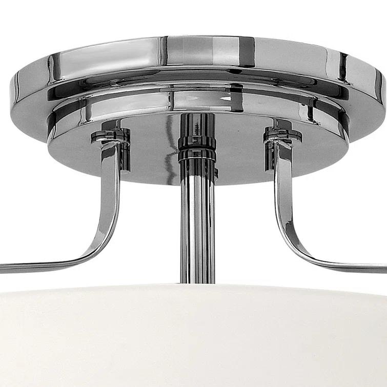 Harper 14.5-in 3-Light Semi-Flush Mount Retro Ceiling Light