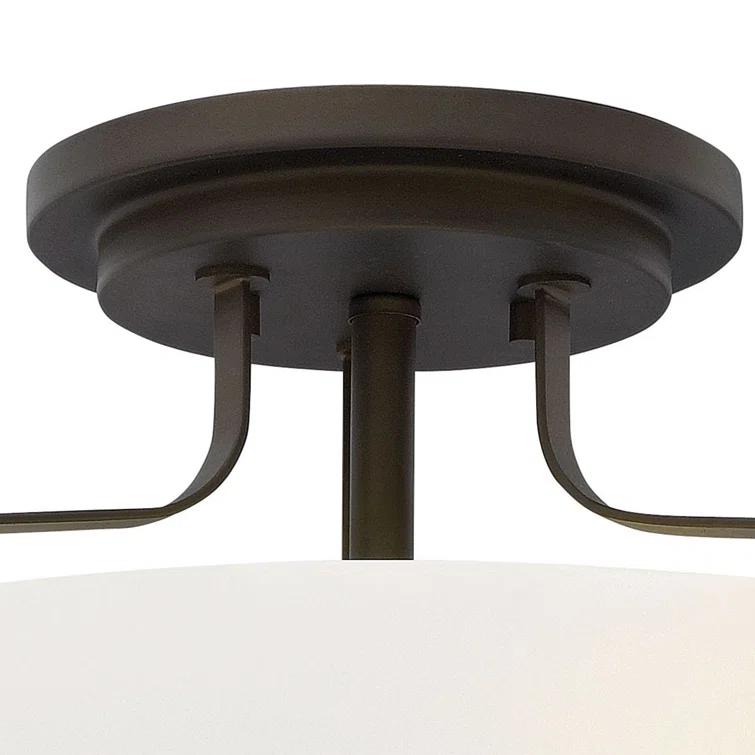 Harper 14.5-in 3-Light Semi-Flush Mount Retro Ceiling Light