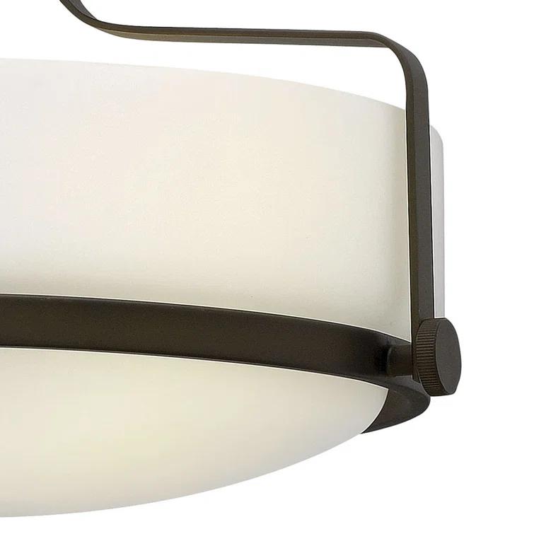 Harper 14.5-in 3-Light Semi-Flush Mount Retro Ceiling Light