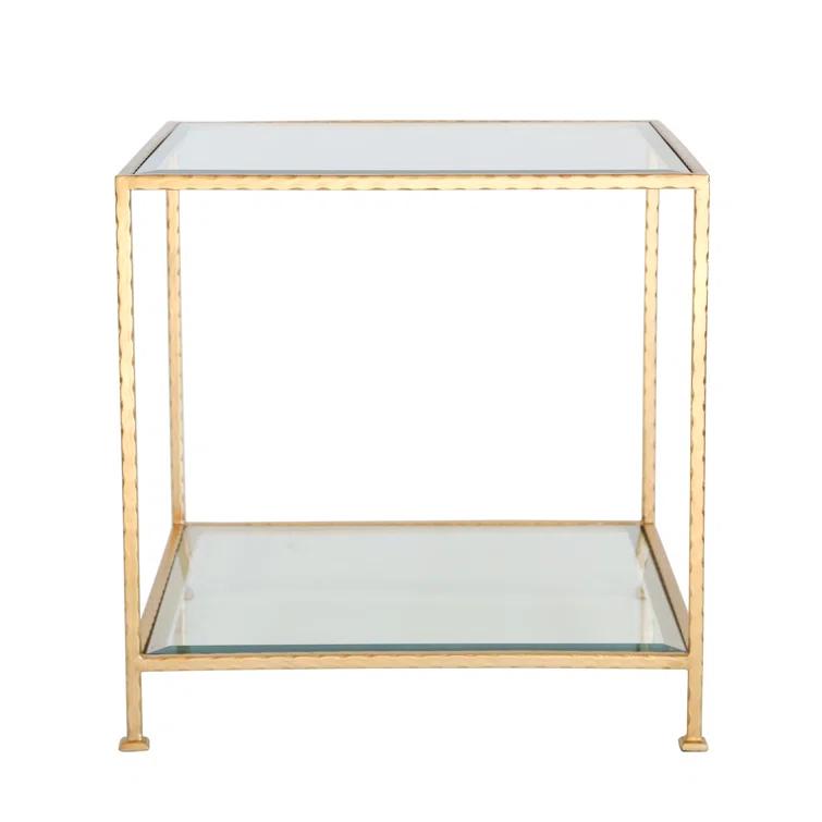 Ave Home Chloe Glass Top End Table
