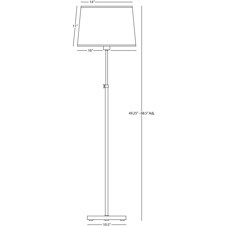 Robert Abbey Koleman 49.25'' Traditional Floor Lamp