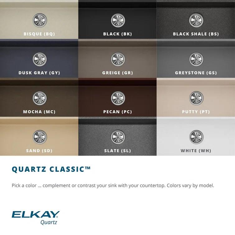 Quartz Classic 33" x 22" x 10" Double Basin Drop-In Kitchen Sink