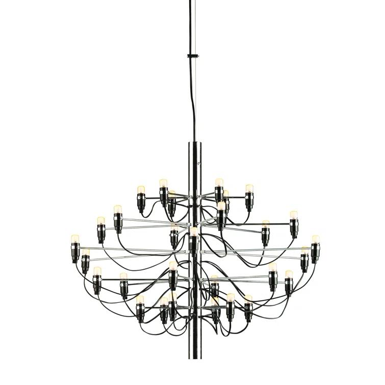 Sarfatti 2097 Contemporary Chrome 50-Light Chandelier