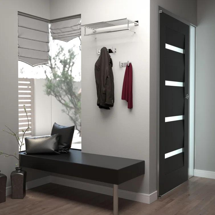 Elevate 24" W Wall Mount Stainless Steel Towel Rack | Hotel Style Towel Shelf with Towel Bar