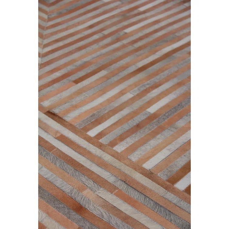 Natural Hide Cowhide Geometric Indoor Rug