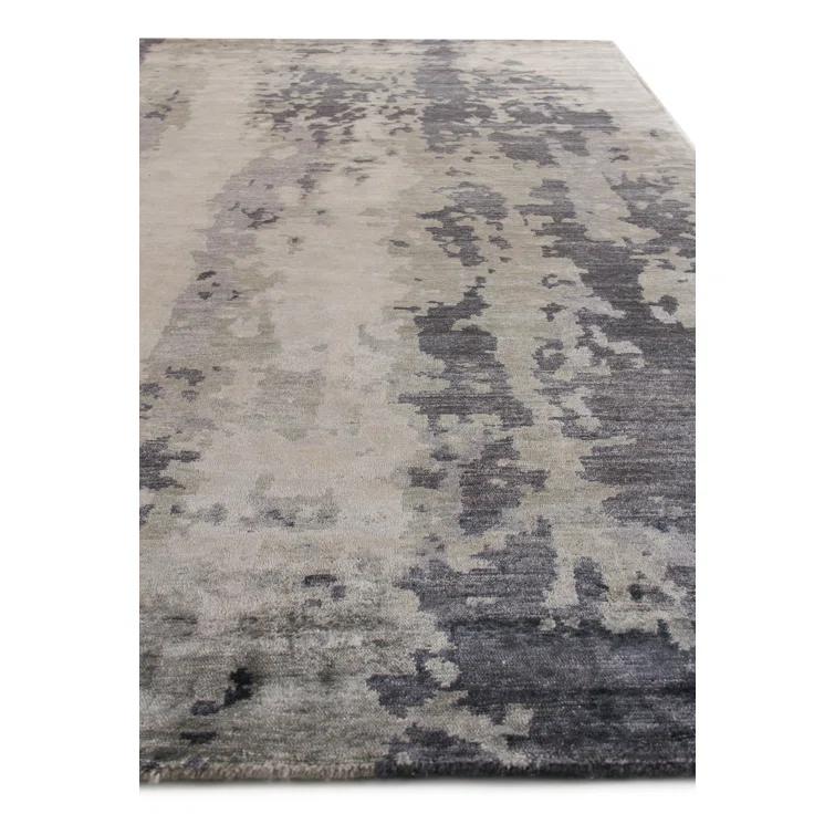 Bamboo Silk Viscose Abstract Rug