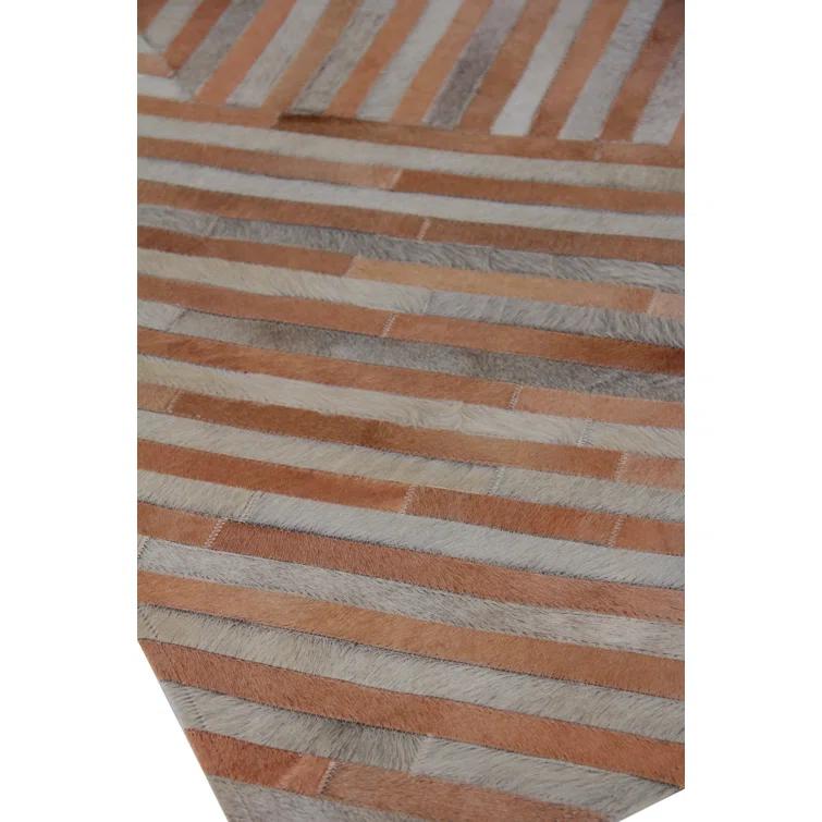 Natural Hide Cowhide Geometric Indoor Rug