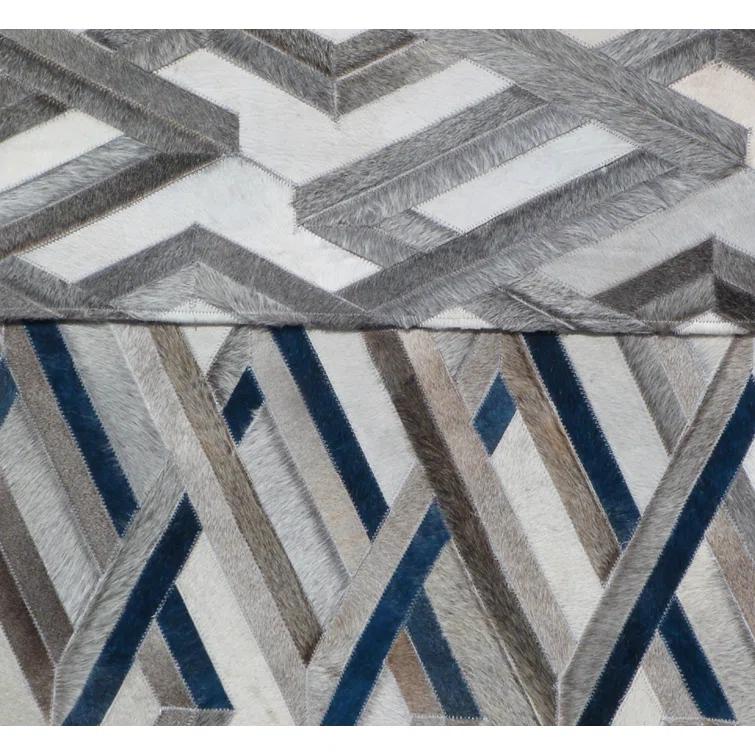 Natural Hide Cowhide Geometric Indoor Rug