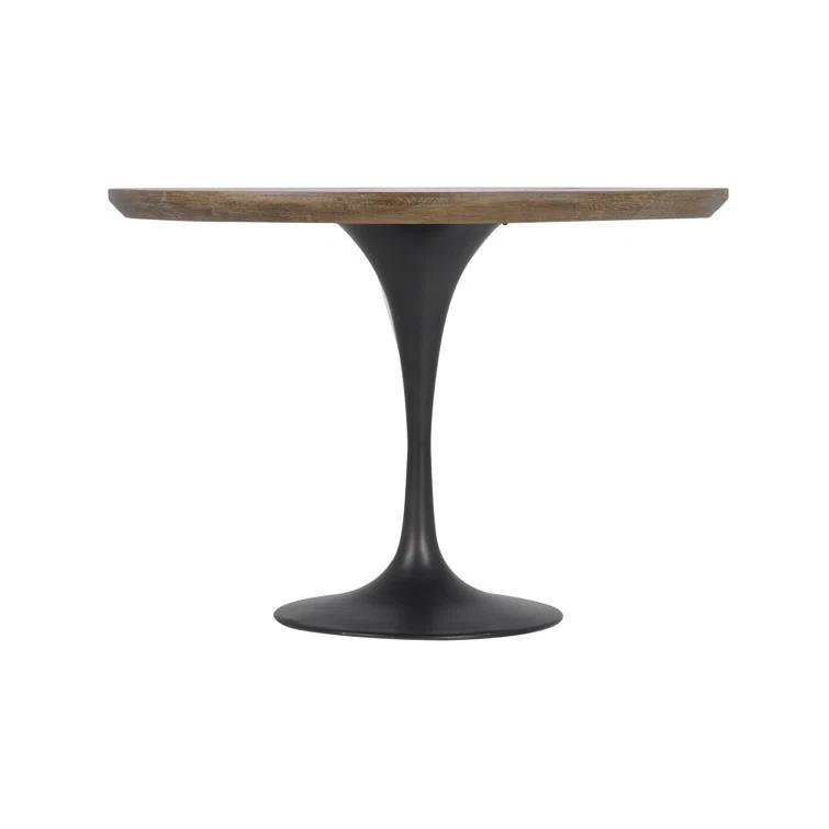 Penn Patchwork Bronze 42" Pedestal Base Dining Table
