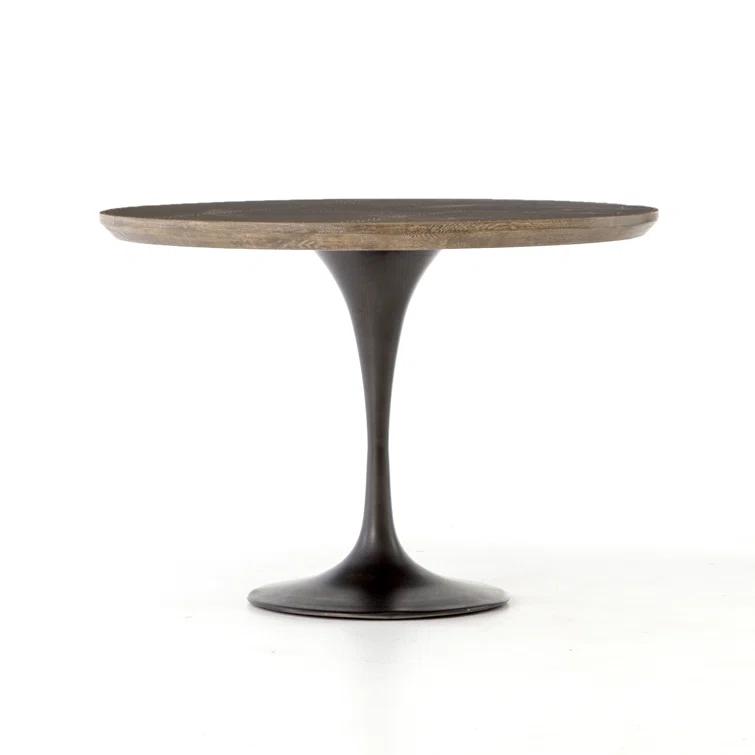 Penn Patchwork Bronze 42" Pedestal Base Dining Table