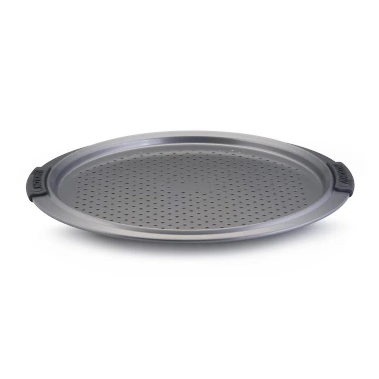 Anolon Advanced Nonstick Bakeware Round Perforated Pizza Pan, 13 Inch, Gray
