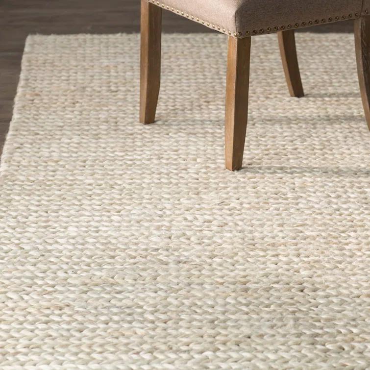 Pennsburg Natural Fiber Hand Woven Jute Chevron Rug