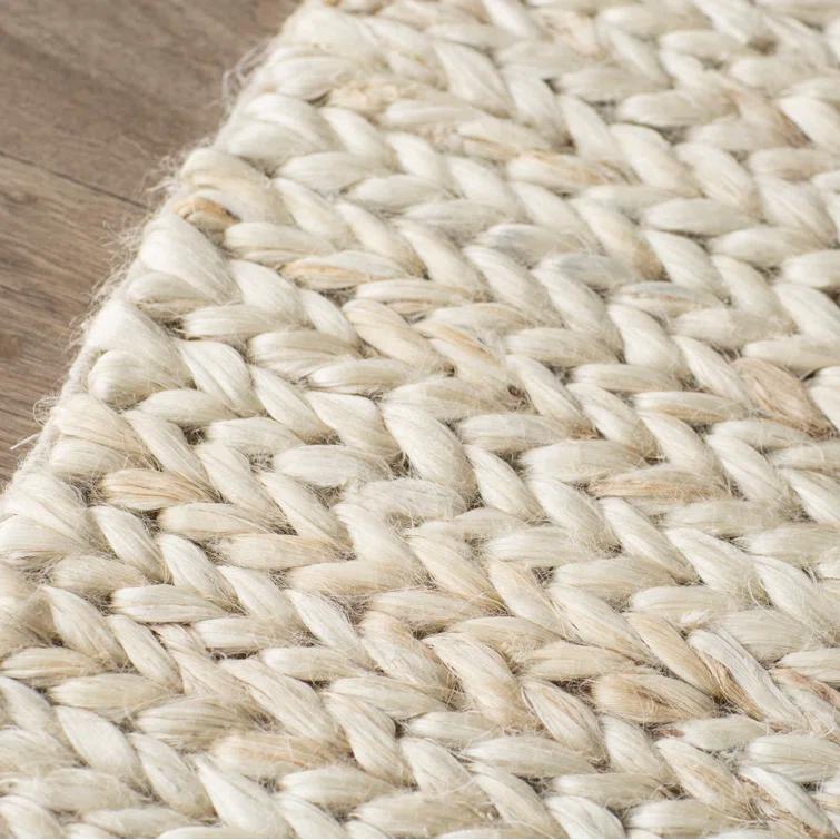 Pennsburg Natural Fiber Hand Woven Jute Chevron Rug