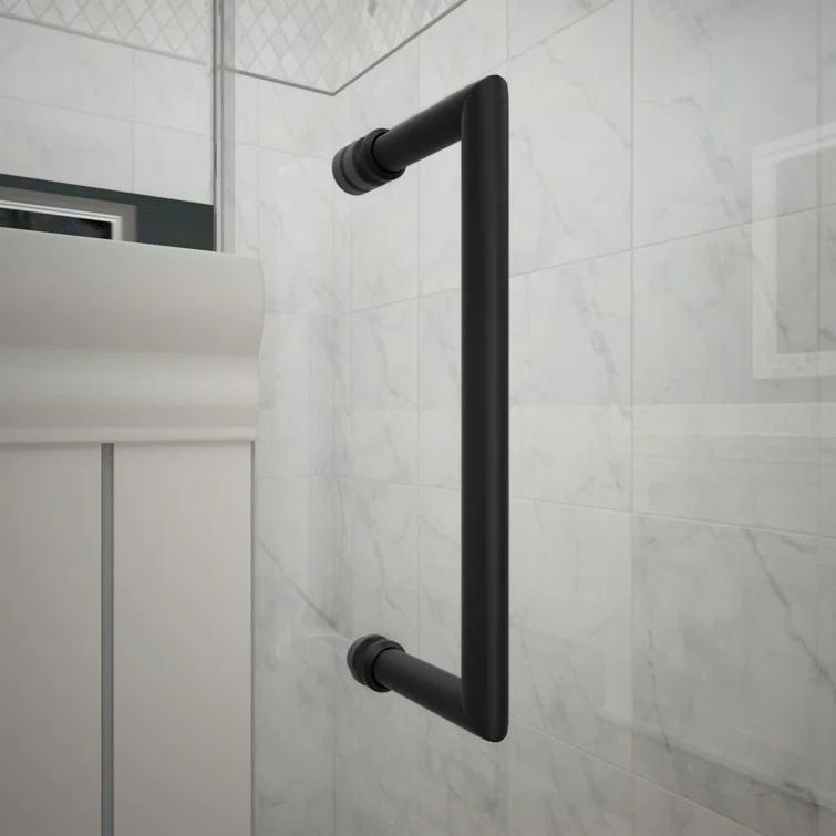 Unidoor Toulon Frameless 51.88" x 72" Rectangle Hinged Shower Enclosure