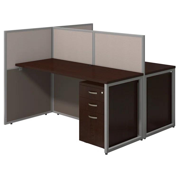 Easy Office Rectangle 2 Person Benching Workstation with Cable Management