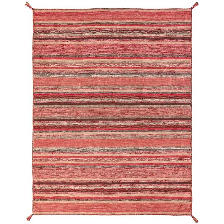K2 Floor Style Andes Santa Fe Rust Hand Made Cotton Chenille Area Rug