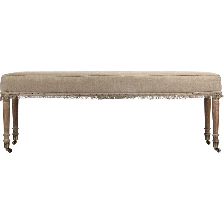 Zentique Laurent Linen Upholstered Bench