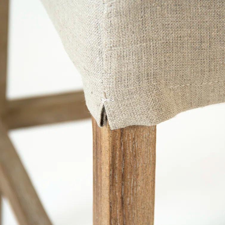 Zentique Avignon Upholstered Counter Stool with Solid Wood Frame