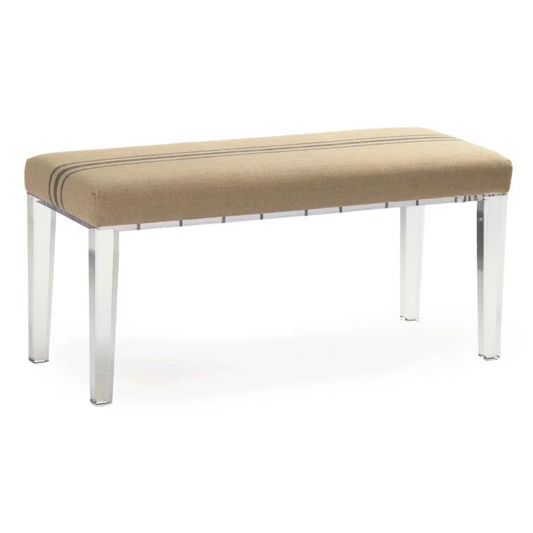 Zentique Emma Linen Upholstered Bench